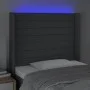 Dunkelgraues Stoffkopfteil mit LED 83x16x118/128 cm von , Kopf- und Fußteile - Ref: Foro24-3124163, Preis: 76,96 €, Rabatt: %