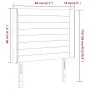 Dunkelgraues Stoffkopfteil mit LED 83x16x118/128 cm von , Kopf- und Fußteile - Ref: Foro24-3124163, Preis: 76,96 €, Rabatt: %