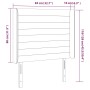 Cabecero con LED de tela azul 83x16x118/128 cm de , Cabeceros y pies de cama - Ref: Foro24-3124168, Precio: 72,02 €, Descuent...