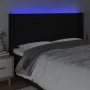 Black fabric headboard with LED 163x16x118/128 cm by , Headboards and footboards - Ref: Foro24-3124196, Price: 148,23 €, Disc...