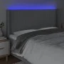 Hellgraues Stoffkopfteil mit LED 203x16x118/128 cm von , Kopf- und Fußteile - Ref: Foro24-3124308, Preis: 121,02 €, Rabatt: %