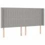 Hellgraues Stoffkopfteil mit LED 163x16x118/128 cm von , Kopf- und Fußteile - Ref: Foro24-3124292, Preis: 120,99 €, Rabatt: %