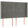 Cabecero con LED de terciopelo gris claro 147x16x118/128 cm de , Cabeceros y pies de cama - Ref: Foro24-3124334, Precio: 135,...