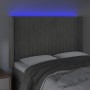 Cabecero con LED de terciopelo gris claro 147x16x118/128 cm de , Cabeceros y pies de cama - Ref: Foro24-3124334, Precio: 135,...