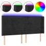 Kopfteil aus schwarzem Samt mit LED 163x16x118/128 cm von , Kopf- und Fußteile - Ref: Foro24-3124244, Preis: 127,05 €, Rabatt: %
