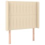 Cabecero con LED de tela color crema 83x16x118/128 cm de , Cabeceros y pies de cama - Ref: Foro24-3124265, Precio: 80,34 €, D...