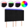 Cabecero con LED de terciopelo negro 147x16x118/128 cm de , Cabeceros y pies de cama - Ref: Foro24-3124336, Precio: 123,54 €,...