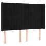 Cabecero con LED de terciopelo negro 147x16x118/128 cm de , Cabeceros y pies de cama - Ref: Foro24-3124336, Precio: 123,54 €,...