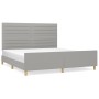 Estructura de cama con cabecero tela gris claro 160x200 cm de , Camas y somieres - Ref: Foro24-3125146, Precio: 220,97 €, Des...