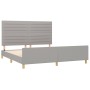 Estructura de cama con cabecero tela gris claro 160x200 cm de , Camas y somieres - Ref: Foro24-3125146, Precio: 220,97 €, Des...