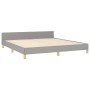 Estructura de cama con cabecero tela gris claro 160x200 cm de , Camas y somieres - Ref: Foro24-3125146, Precio: 220,97 €, Des...