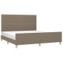 Estructura de cama con cabecero de tela gris taupe 160x200 cm de , Camas y somieres - Ref: Foro24-3125150, Precio: 241,73 €, ...