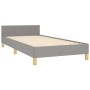 Estructura de cama con cabecero de tela gris claro 80x200 cm de , Camas y somieres - Ref: Foro24-3125171, Precio: 133,80 €, D...