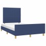 Estructura de cama con cabecero de tela azul 120x200 cm de , Camas y somieres - Ref: Foro24-3125209, Precio: 166,56 €, Descue...