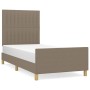 Estructura de cama con cabecero de tela gris taupe 100x200 cm de , Camas y somieres - Ref: Foro24-3125199, Precio: 125,68 €, ...