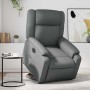 Sillón de masaje elevable eléctrico cuero sintético gris en Sillones | Comprar online en Foru.es