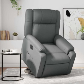 Sillón de masaje elevable eléctrico cuero sintético gris en Sillones | Comprar online en Foru.es