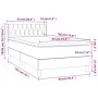 Cama box spring con colchón tela gris claro 90x190 cm de vidaXL, Camas y somieres - Ref: Foro24-3129913, Precio: 310,32 €, De...