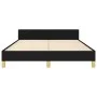 Bed frame with black fabric headboard 140x200 cm by , Beds and slatted bases - Ref: Foro24-3125221, Price: 208,40 €, Discount: %