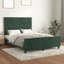 Dark green velvet bed frame with headboard 140x190 cm by , Beds and slatted bases - Ref: Foro24-3125876, Price: 218,68 €, Dis...