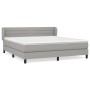 Cama box spring con colchón tela gris claro 160x200 cm de , Camas y somieres - Ref: Foro24-3126333, Precio: 523,74 €, Descuen...