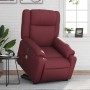 Sillón de masaje elevable eléctrico cuero artificial rojo tinto en Sillones | Comprar online en Foru.es