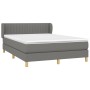 Cama box spring con colchón tela gris oscuro 140x190 cm de , Camas y somieres - Ref: Foro24-3126958, Precio: 503,34 €, Descue...