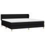 Cama box spring con colchón tela negro 200x200 cm de , Camas y somieres - Ref: Foro24-3126991, Precio: 592,88 €, Descuento: %