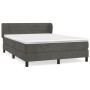 Cama box spring con colchón terciopelo gris oscuro 160x200 cm de , Camas y somieres - Ref: Foro24-3127560, Precio: 484,75 €, ...
