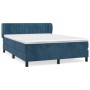 Cama box spring con colchón terciopelo azul oscuro 140x190 cm de , Camas y somieres - Ref: Foro24-3127611, Precio: 433,46 €, ...