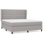Cama box spring con colchón tela gris claro 160x200 cm de , Camas y somieres - Ref: Foro24-3128053, Precio: 587,75 €, Descuen...