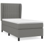 Cama box spring con colchón tela gris oscuro 100x200 cm de , Camas y somieres - Ref: Foro24-3128102, Precio: 363,08 €, Descue...