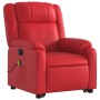 Sillón de majaje elevable eléctrico cuero artificial rojo en Sillones | Comprar online en Foru.es