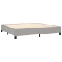 Cama box spring con colchón tela gris claro 200x200 cm de , Camas y somieres - Ref: Foro24-3128149, Precio: 696,14 €, Descuen...