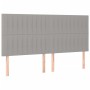 Cama box spring con colchón tela gris claro 200x200 cm de , Camas y somieres - Ref: Foro24-3128149, Precio: 696,14 €, Descuen...