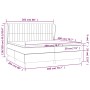 Cama box spring con colchón tela gris claro 200x200 cm de , Camas y somieres - Ref: Foro24-3128149, Precio: 696,14 €, Descuen...