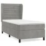 Box spring bed with light gray velvet mattress 80x200 cm by , Beds and slatted bases - Ref: Foro24-3129237, Price: 325,73 €, ...