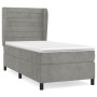 Cama box spring con colchón terciopelo gris claro 80x200 cm de , Camas y somieres - Ref: Foro24-3129237, Precio: 333,37 €, De...