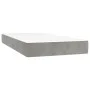 Box spring bed with light gray velvet mattress 80x200 cm by , Beds and slatted bases - Ref: Foro24-3129237, Price: 325,73 €, ...