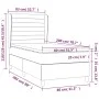Box spring bed with light gray velvet mattress 80x200 cm by , Beds and slatted bases - Ref: Foro24-3129237, Price: 325,73 €, ...