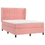 Box spring bed with pink velvet mattress 140x190 cm by , Beds and slatted bases - Ref: Foro24-3129332, Price: 518,78 €, Disco...