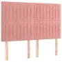 Box spring bed with pink velvet mattress 140x190 cm by , Beds and slatted bases - Ref: Foro24-3129332, Price: 518,78 €, Disco...