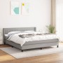 Cama box spring con colchón tela gris claro 160x200 cm de , Camas y somieres - Ref: Foro24-3129881, Precio: 507,10 €, Descuen...