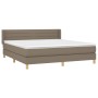 Cama box spring con colchón tela gris taupe 160x200 cm de , Camas y somieres - Ref: Foro24-3130365, Precio: 529,25 €, Descuen...