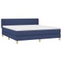 Cama box spring con colchón tela azul 160x200 cm de , Camas y somieres - Ref: Foro24-3130367, Precio: 489,93 €, Descuento: %