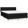 Cama box spring con colchón tela negro 140x200 cm de , Camas y somieres - Ref: Foro24-3130435, Precio: 454,57 €, Descuento: %