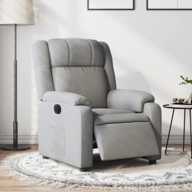 Sillón reclinable eléctrico tela gris claro en Sillones | Comprar online en Foru.es