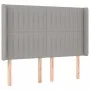 Light gray fabric headboard with LED 147x16x118/128 cm by , Headboards and footboards - Ref: Foro24-3124284, Price: 130,04 €,...