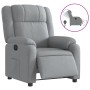 Sillón reclinable eléctrico tela gris claro en Sillones | Comprar online en Foru.es
