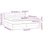 Cama box spring con colchón terciopelo gris claro 160x200 cm de , Camas y somieres - Ref: Foro24-3131027, Precio: 482,49 €, D...